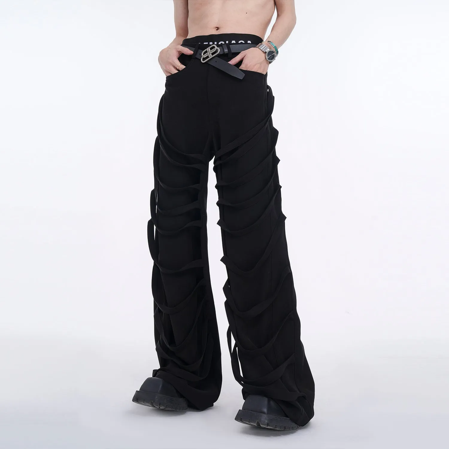 【24s May.】Ribbon Design Casual Pants