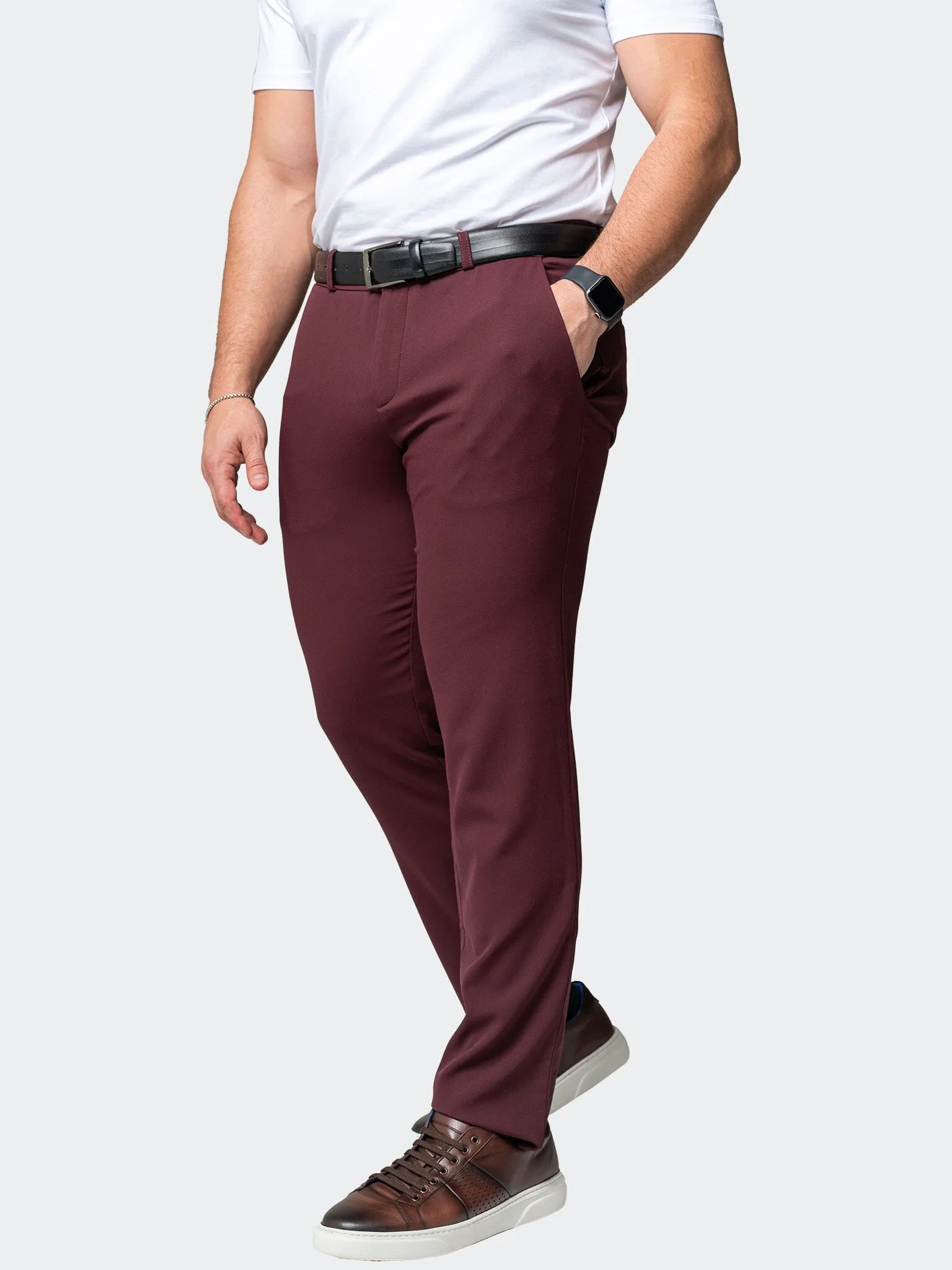 4-Way Stretch Pants Solid Red