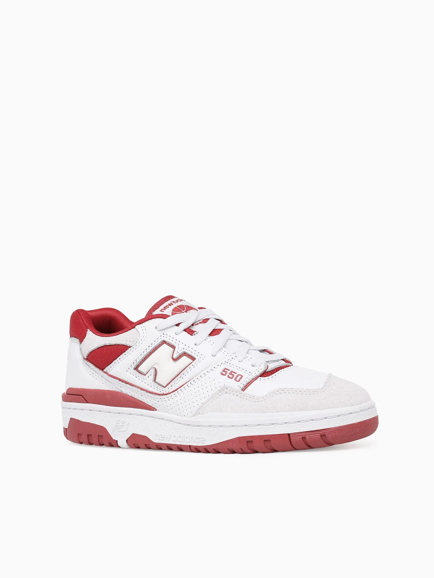 550 White Red leather