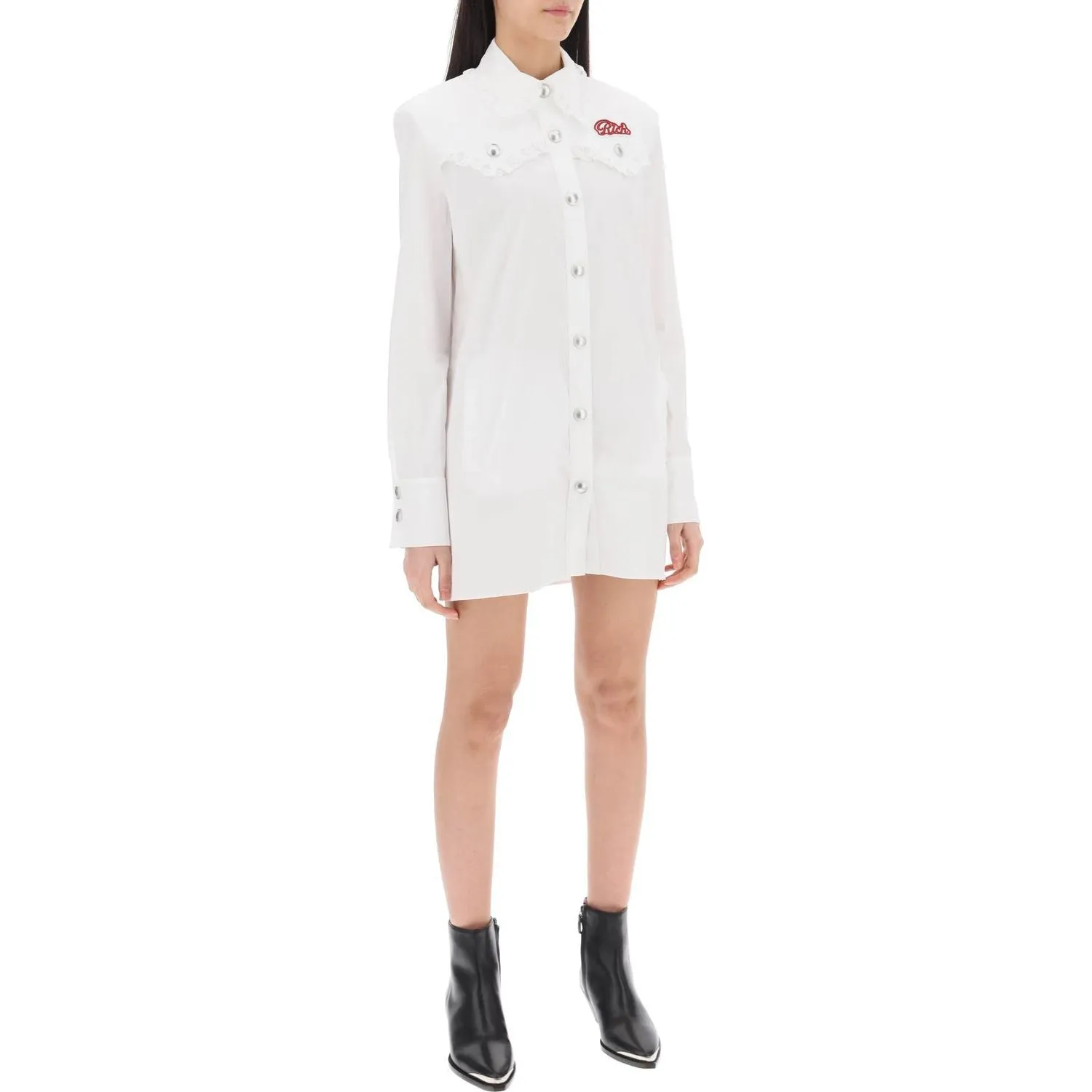 Alessandra Rich logo patch mini dress