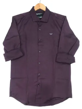 Appealing Violet Colored Full Sleeve Shining Shirt For Men