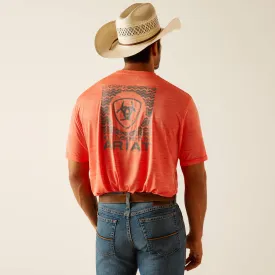 Ariat Orange SW Shield Logo Charger Tee for Men