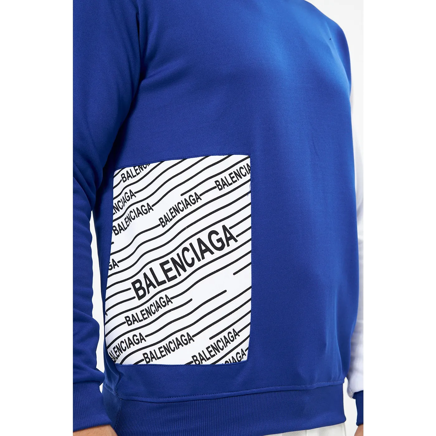 BGA Blue Sleeves Contrast Sweatshirt