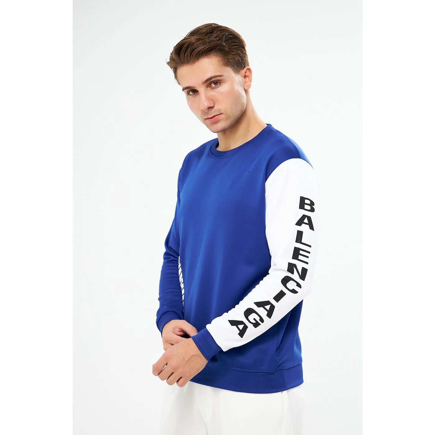 BGA Blue Sleeves Contrast Sweatshirt