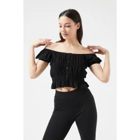 Black Off-Shoulder Top