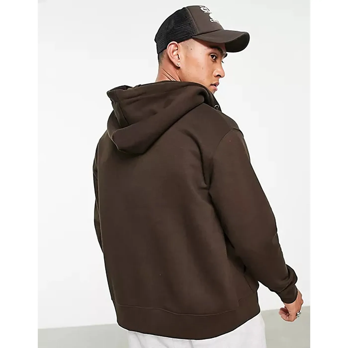 Brown Oversized Zipper Hoodie