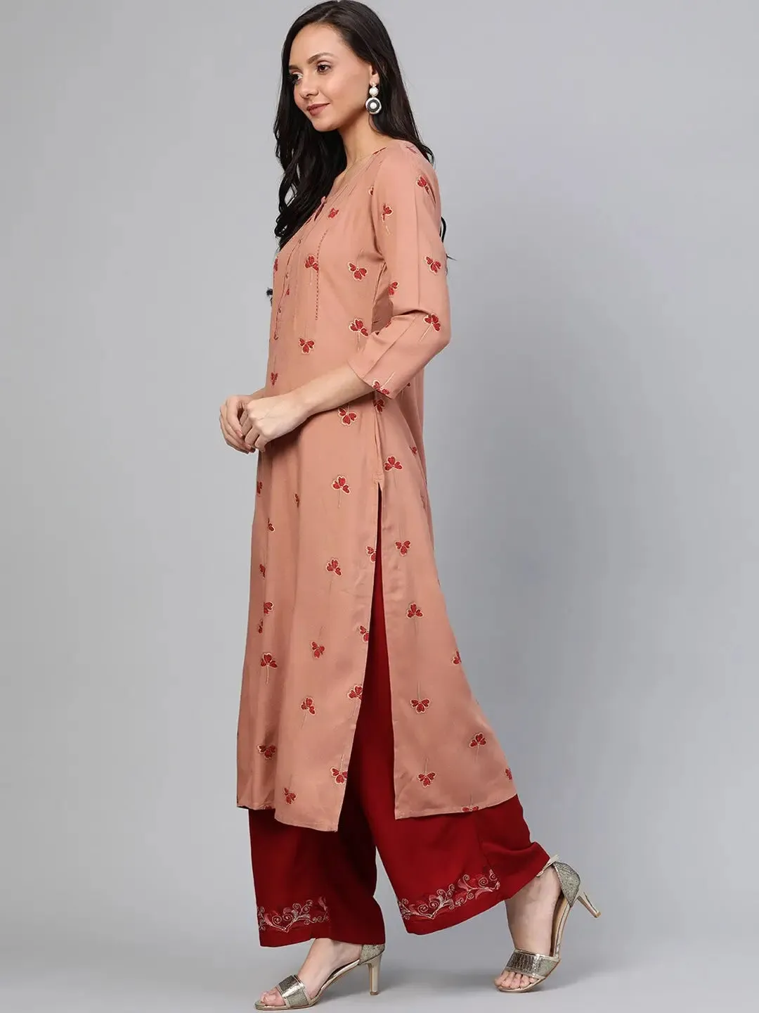 Brown Straight Kurta