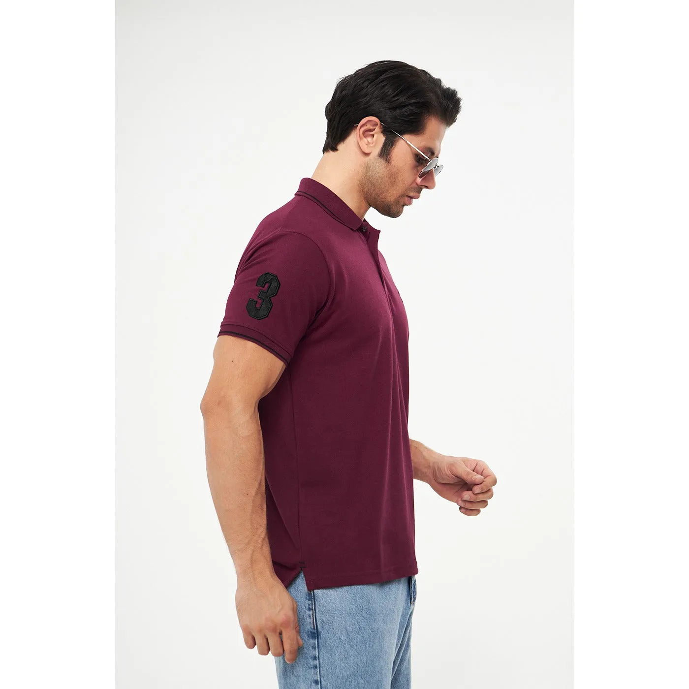 Burgundy RL Pique Polo