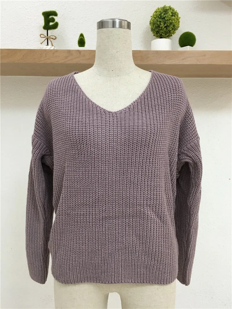 Criss Cross Sweater - Lilac