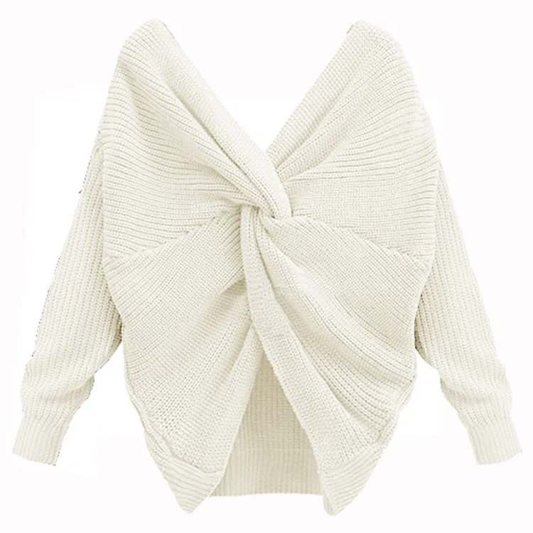 Criss Cross Sweater - White