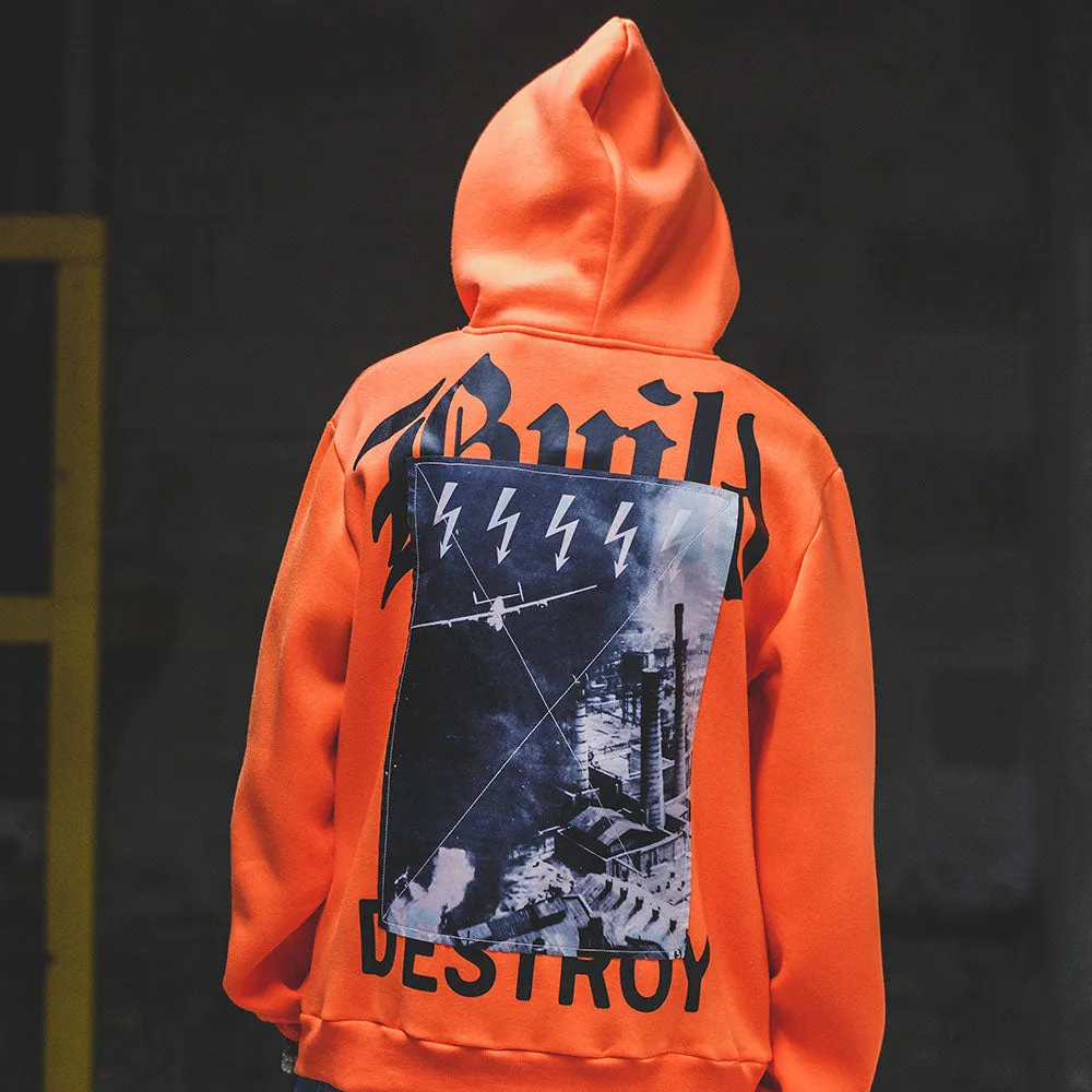 Destroy Hooded Sweatshirt Safety Orange