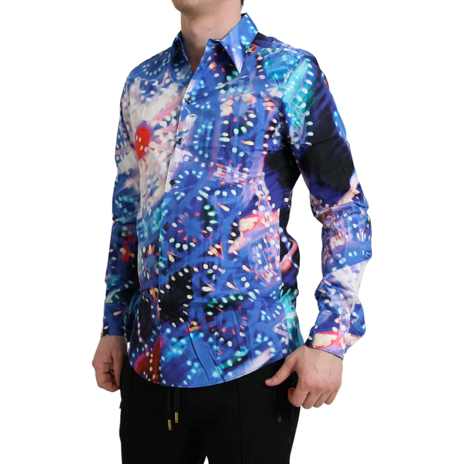 Dolce & Gabbana Multicolor Luminarie Slim MARTINI Shirt