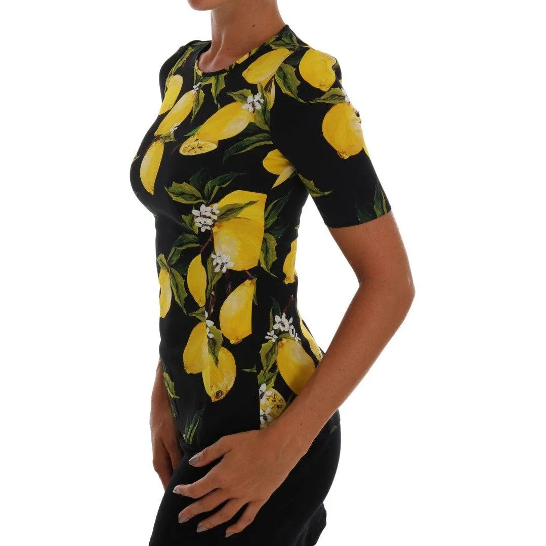 Dolce & Gabbana Sicilian Lemon Print Silk Blouse