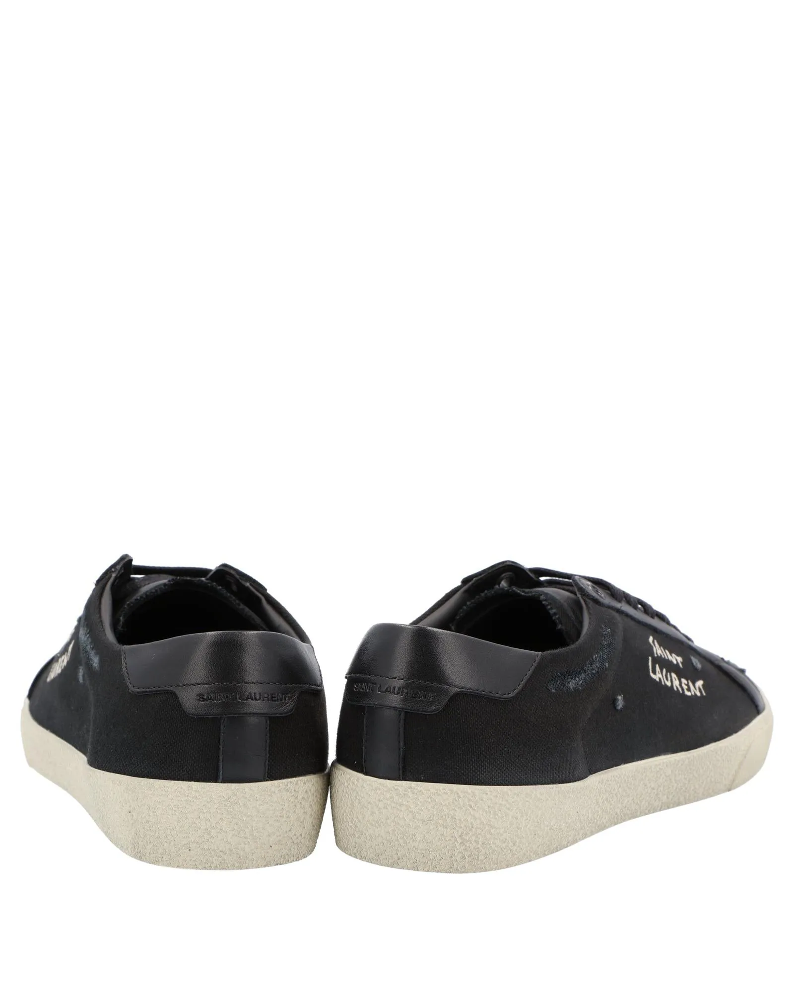 Embroidered Organic Cotton Sneakers with Rubber Sole