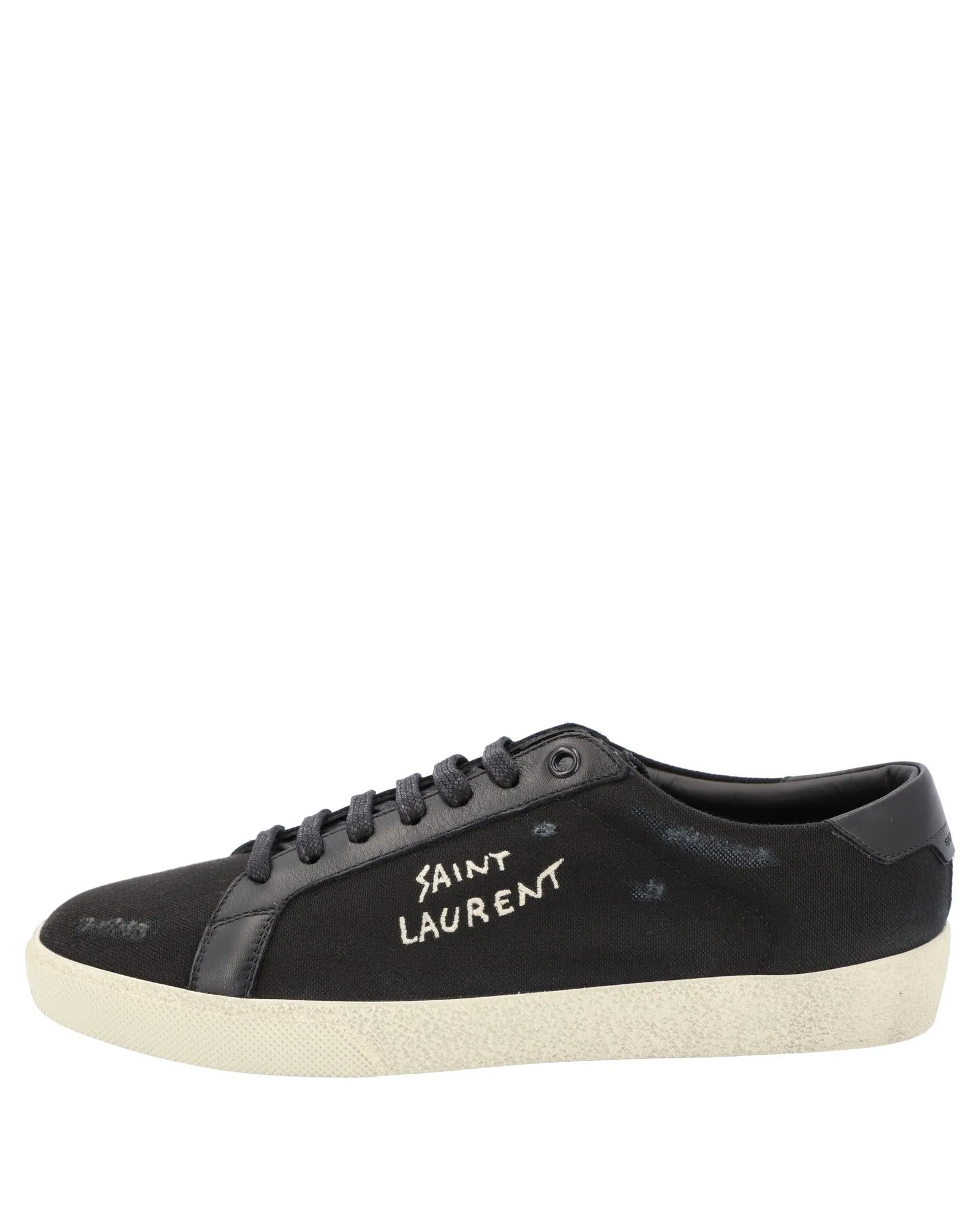 Embroidered Organic Cotton Sneakers with Rubber Sole