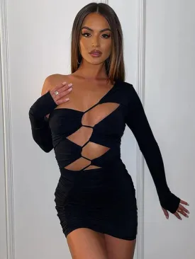 Fashion Cut Out Bandage Club Bodycon Mini Dress