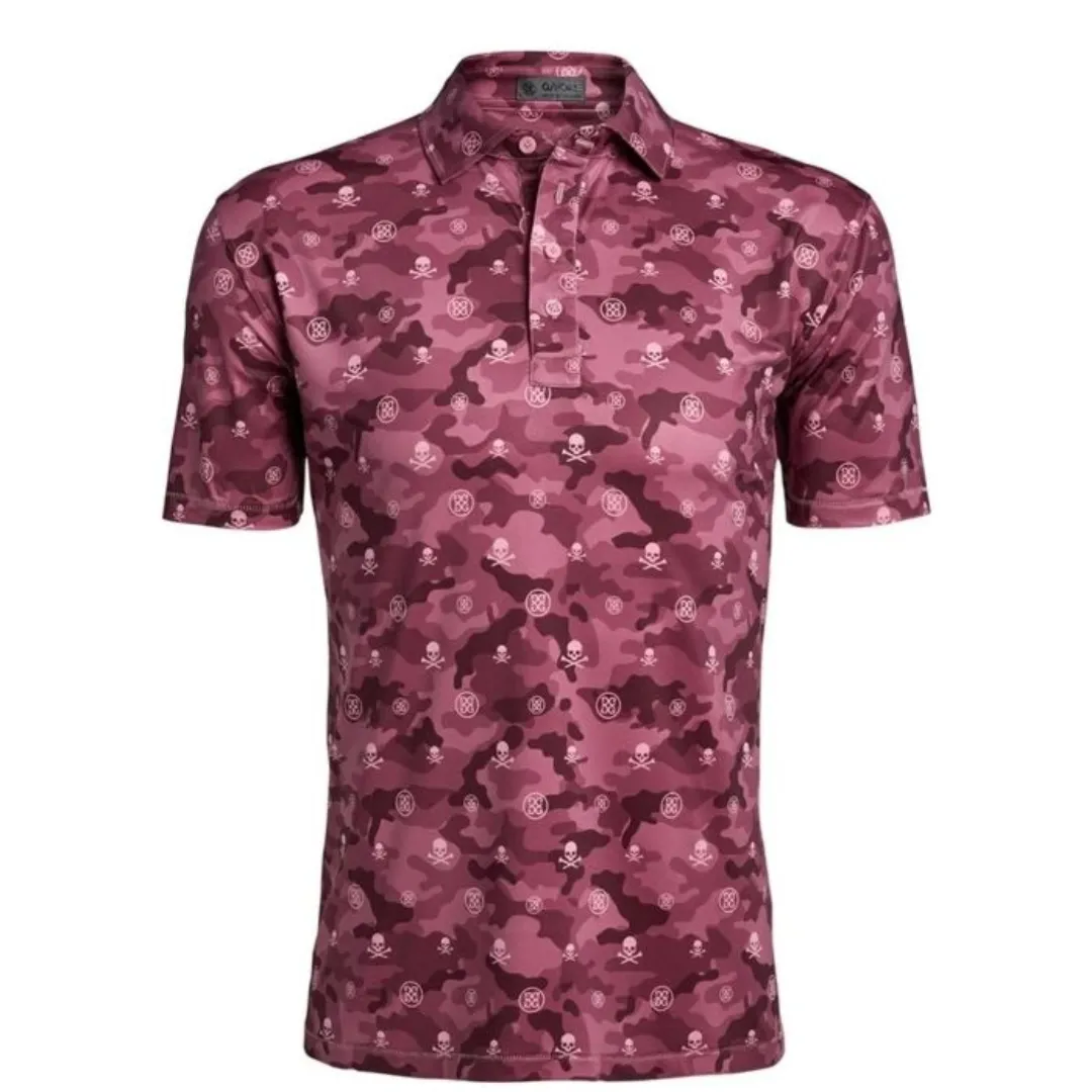 G/FORE Purple Camo Regular Fit Polo T-Shirt