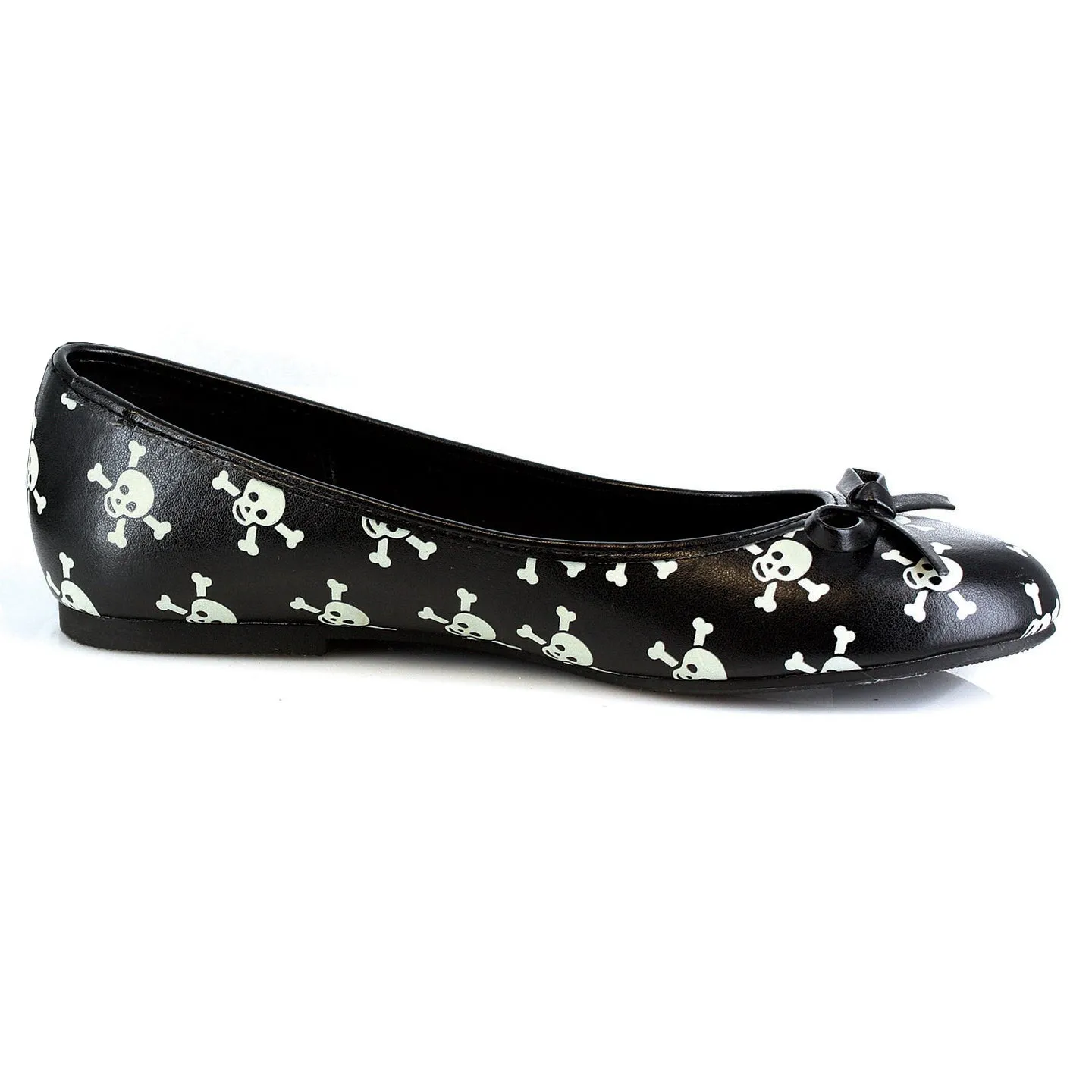 Glow In The Dark Skull Ballet Flat. Women