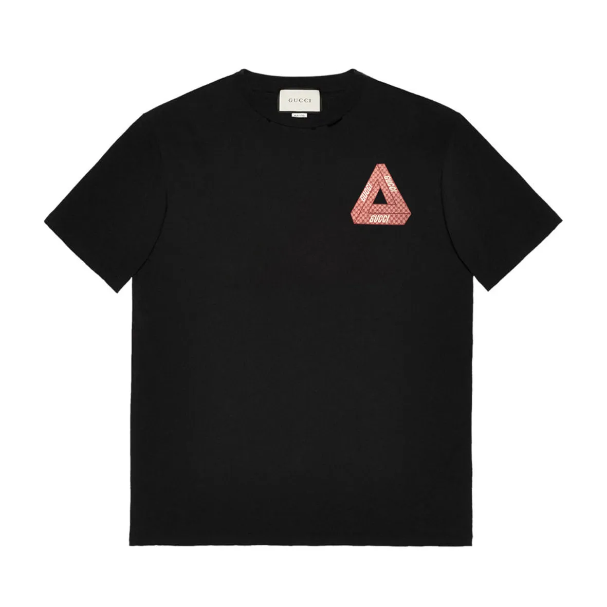 GU - Men 'Black' Gucci Logo Printed Oversized T-Shirt GU825