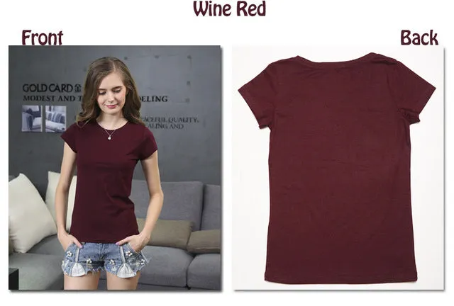 High Quality 18 Color S-3XL Plain T Shirt Women Cotton Elastic Basic T-shirts Female Casual Tops Short Sleeve T-shirt Women 002