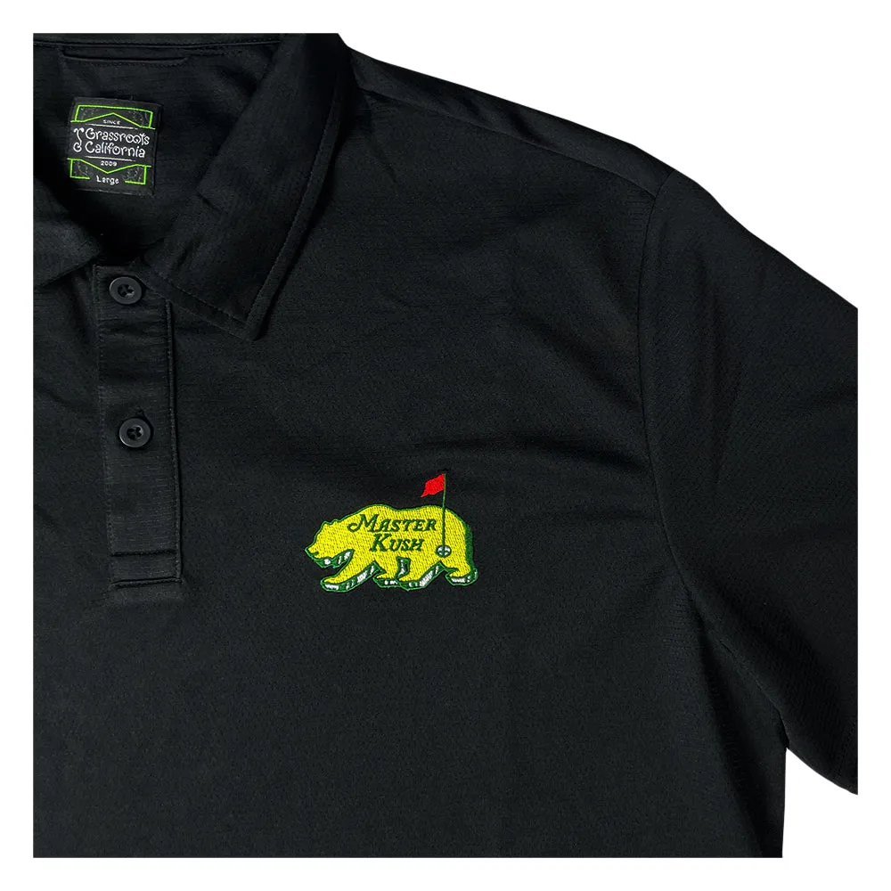 Kush Bear Black Polo Shirt