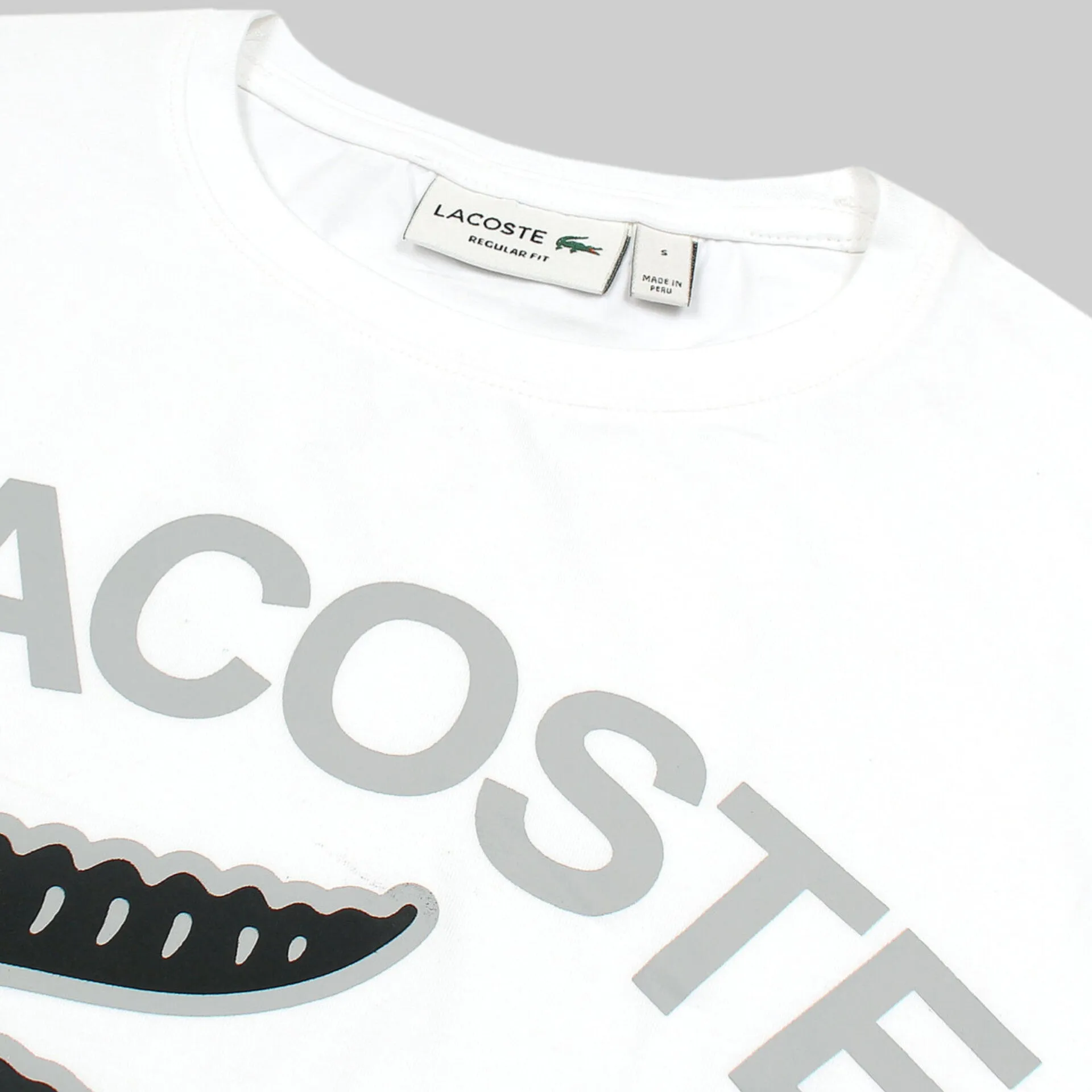 LC - Men 'White' Lacoste Printed Logo T-Shirt LC781