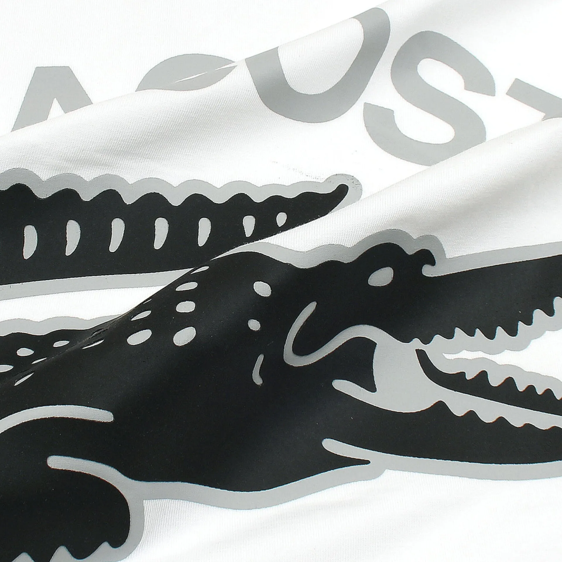 LC - Men 'White' Lacoste Printed Logo T-Shirt LC781