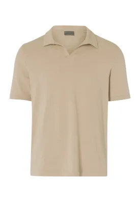 Loungy Summer Cotton And Linen Polo Shirt | Savanna 75918-2809