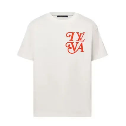 LV - Men 'White' LV VA Printed Oversized T-Shirt LV820