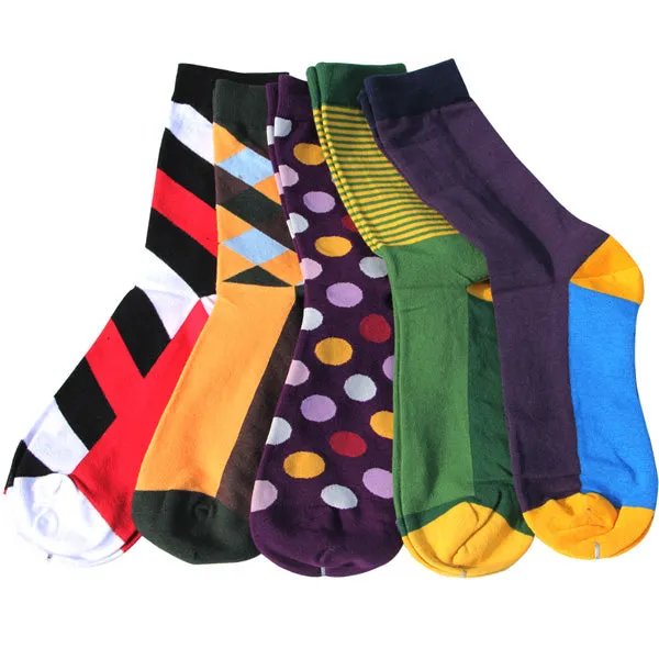 Match-Up Free Shipping combed cotton brand men socks,colorful dress socks (5 pairs / lot )  no gift box