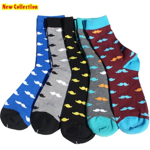 Match-Up Free Shipping combed cotton brand men socks,colorful dress socks (5 pairs / lot )  no gift box