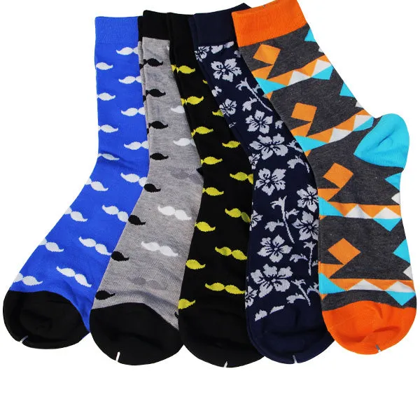 Match-Up Free Shipping combed cotton brand men socks,colorful dress socks (5 pairs / lot )  no gift box