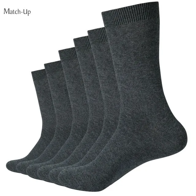 Match-Up Socks  New styles men Black Business Cotton socks Wedding socks (6Pairs) US size (7.5-12)