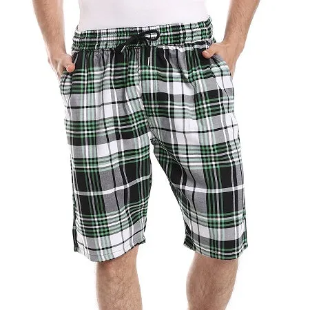 Men's Soft Check Short Comfy and Stylish - Green