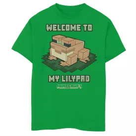 Minecraft T-Shirt with Frog Logo for Boys 8-20 Years Old and Welcome to My Lily Pad Minecraft