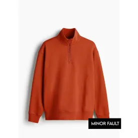 (Minor Fault) Orange Half Zip Sweatshirt