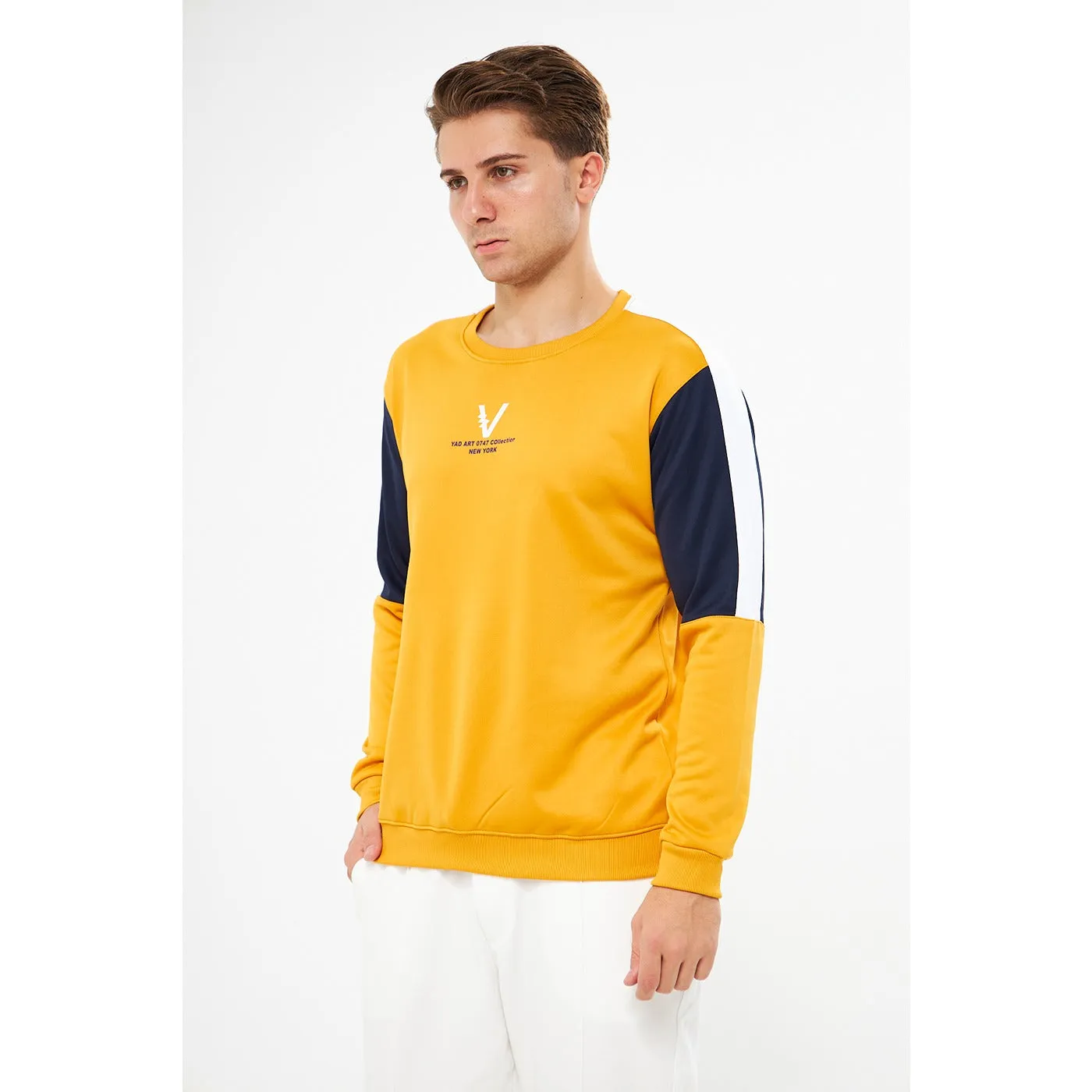 Mustard Colourblock Sweatshirt