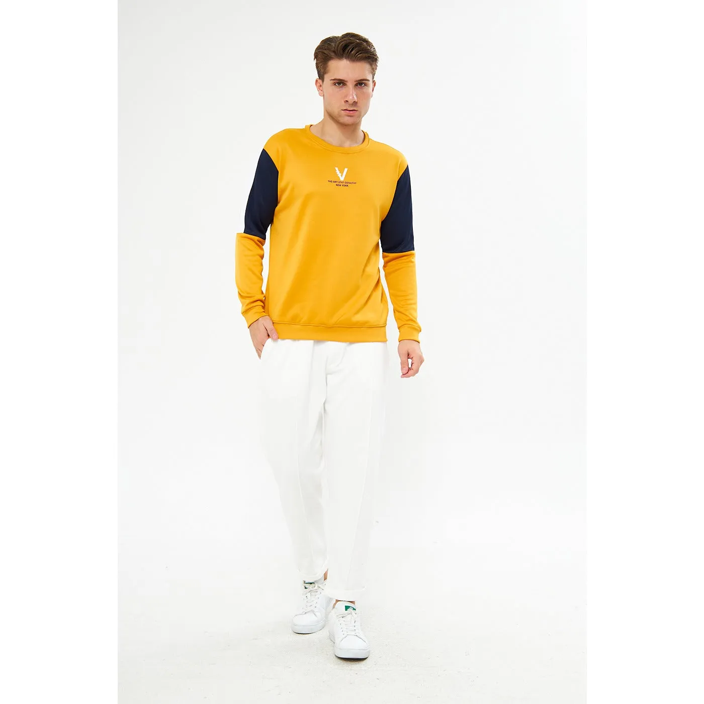 Mustard Colourblock Sweatshirt