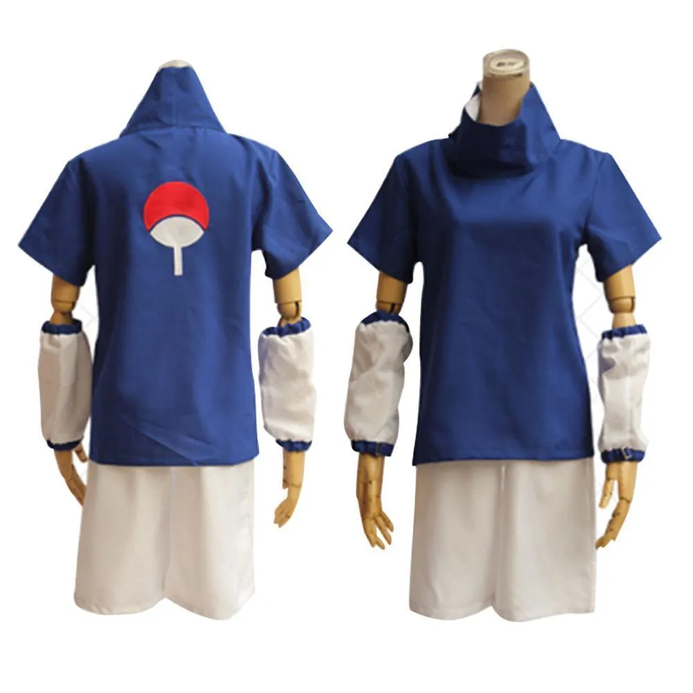 Naruto Sasuke Uchiha Cosplay Costumes Anime Halloween Outfit Set Dress Up for Men