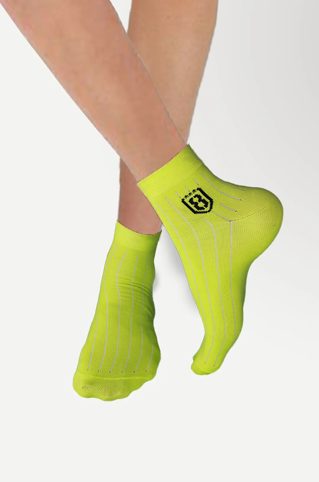 Nylon High Ankle Socks  - Neon