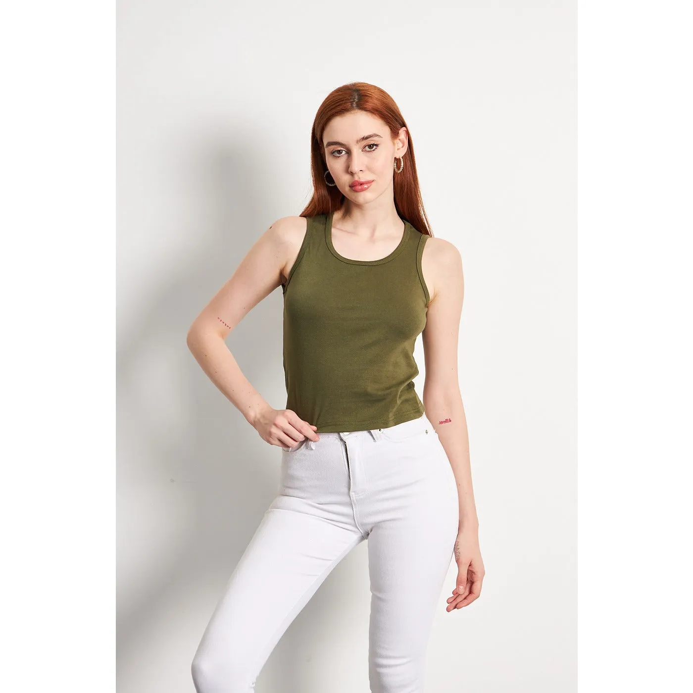 Olive Basic Tank Top