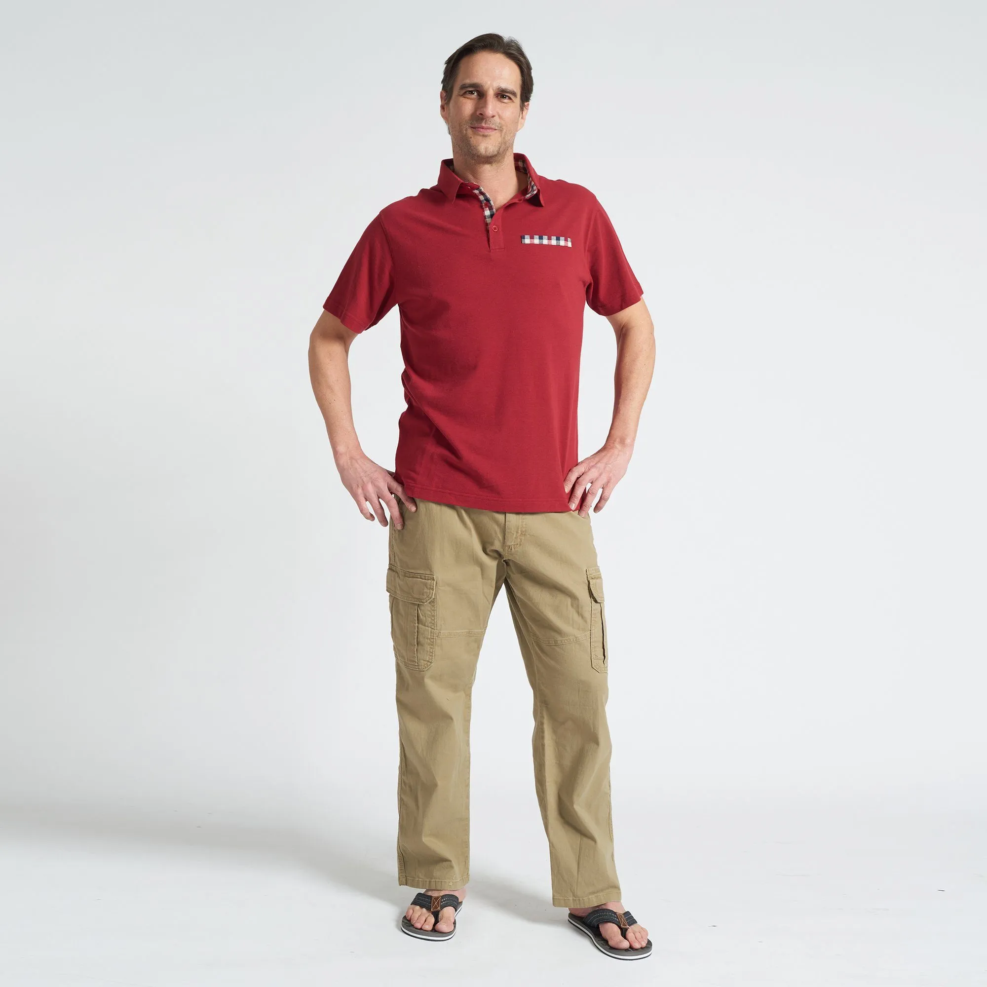 Polargear - Burgundy Polo Shirt With A Decorative Pocket