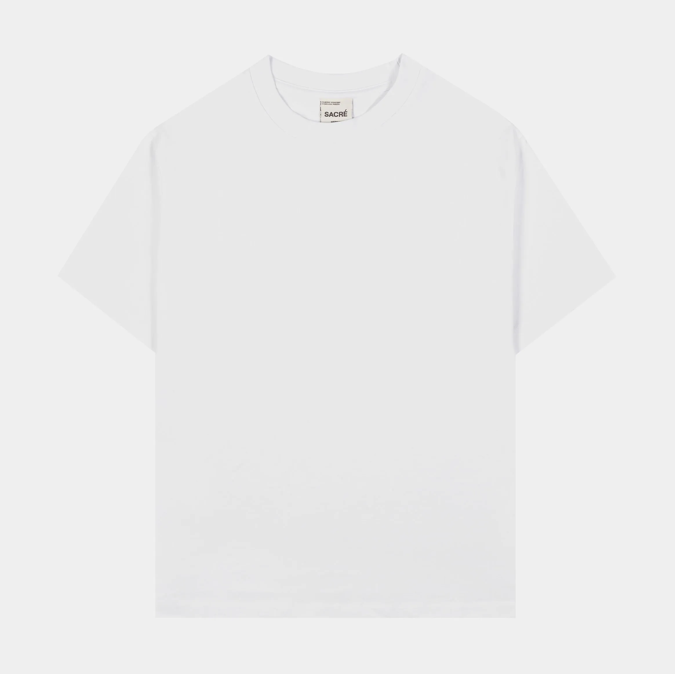 Solid Tee Womens Short Sleeve Shirt (White)