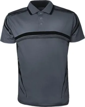 Sublimated Golf Polo - Grey/Black