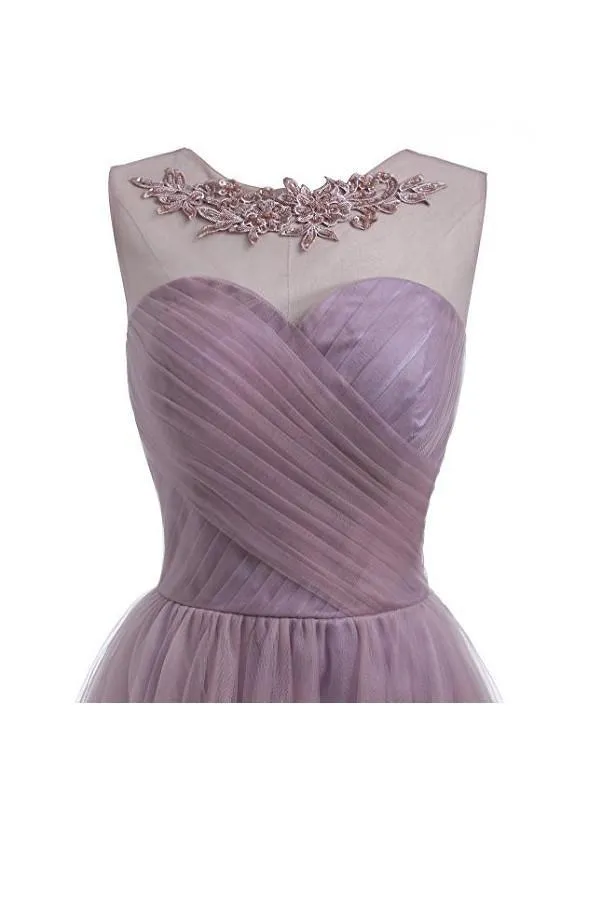 Sweetheart Tulle Light Purple Homecoming Dresses Short Prom Dresses PG069