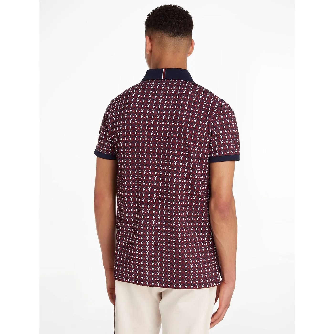 TH Geo Print Red Polo