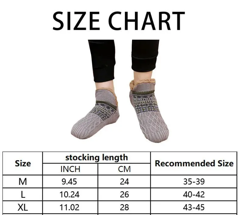 Thermal Mens Fluffy Slipper Socks Winter Warm Women Short Cotton Thickened Home Sleeping Soft Non Slip Grip Fuzzy Floor Socks