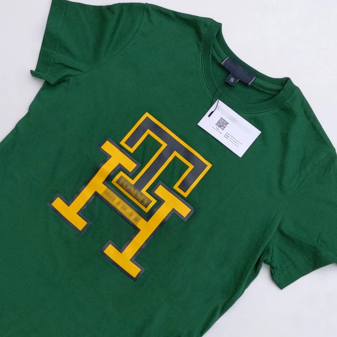 TM - Men 'Green' Logo  Rubberized Printed T-Shirt TM684