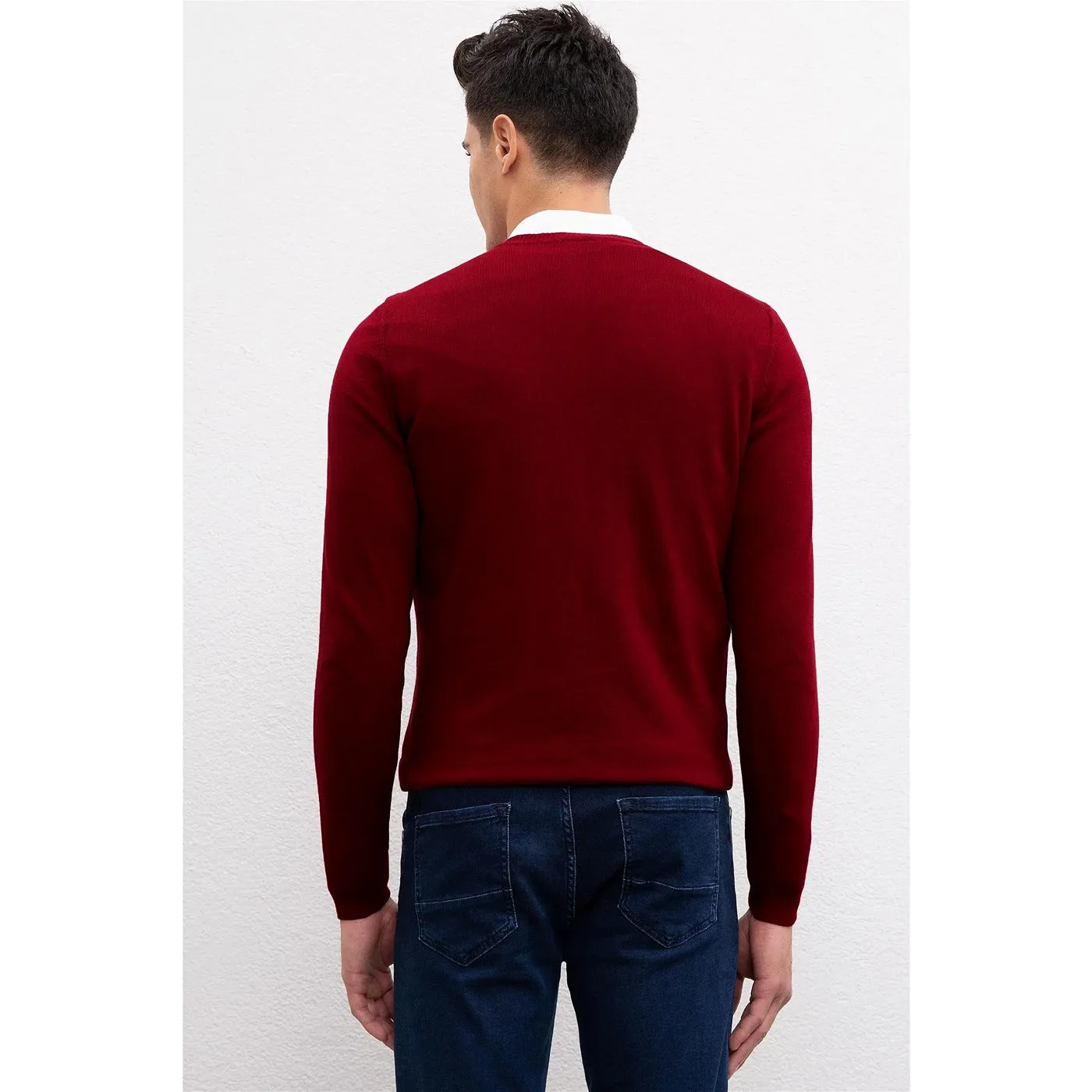 USP Maroon V-Neck Sweater