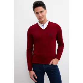 USP Maroon V-Neck Sweater